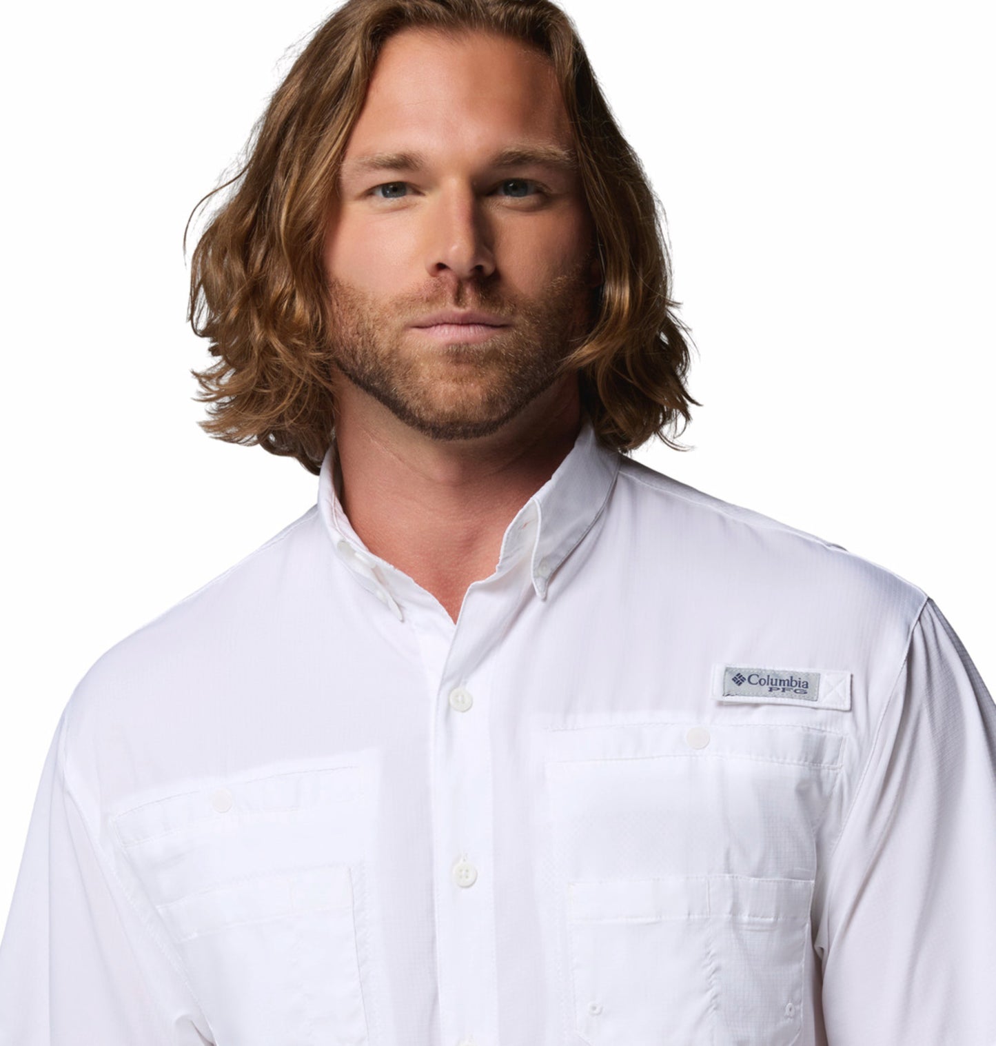 Columbia Men White Omni-Shade Tamiami II Short Sleeve Shirt