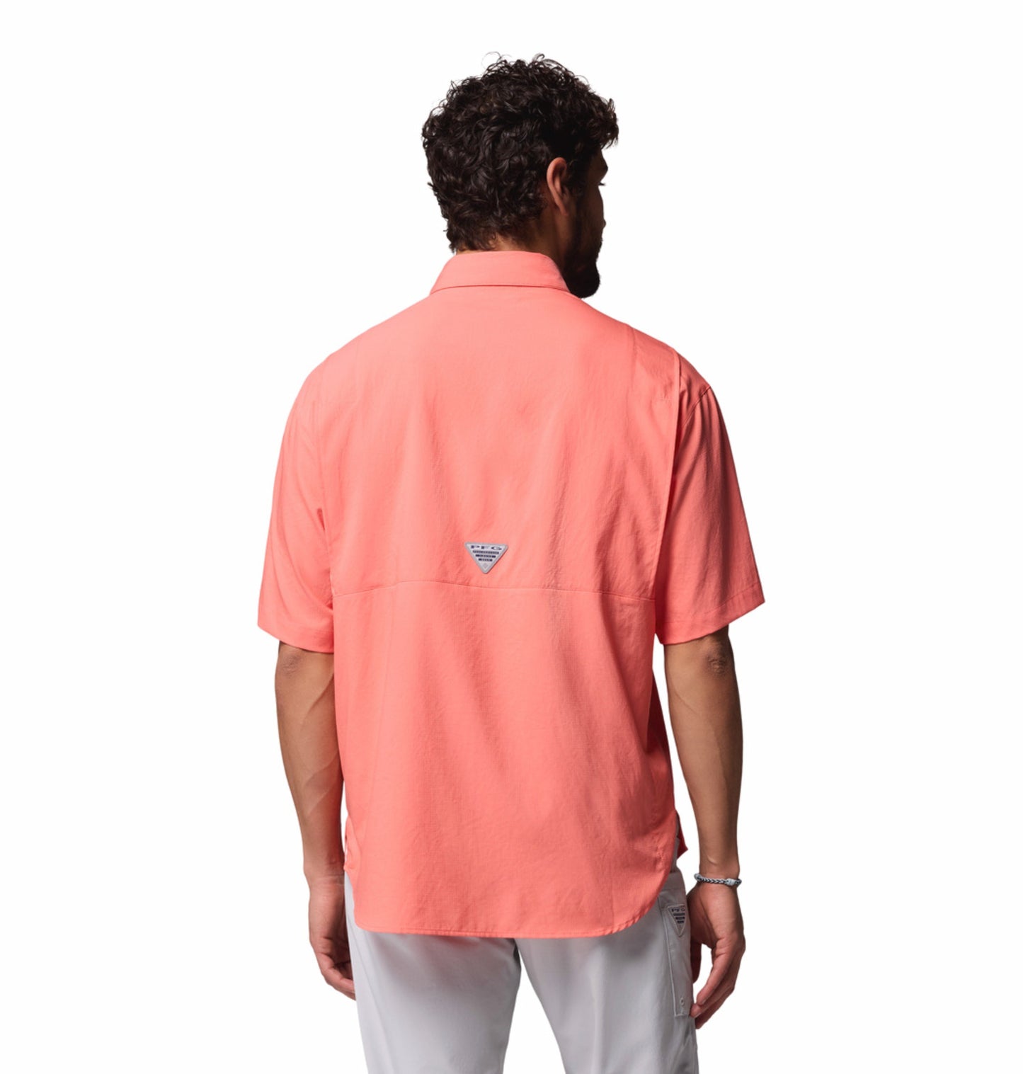Columbia Men Orange Omni-Shade Tamiami II Short Sleeve Shirt
