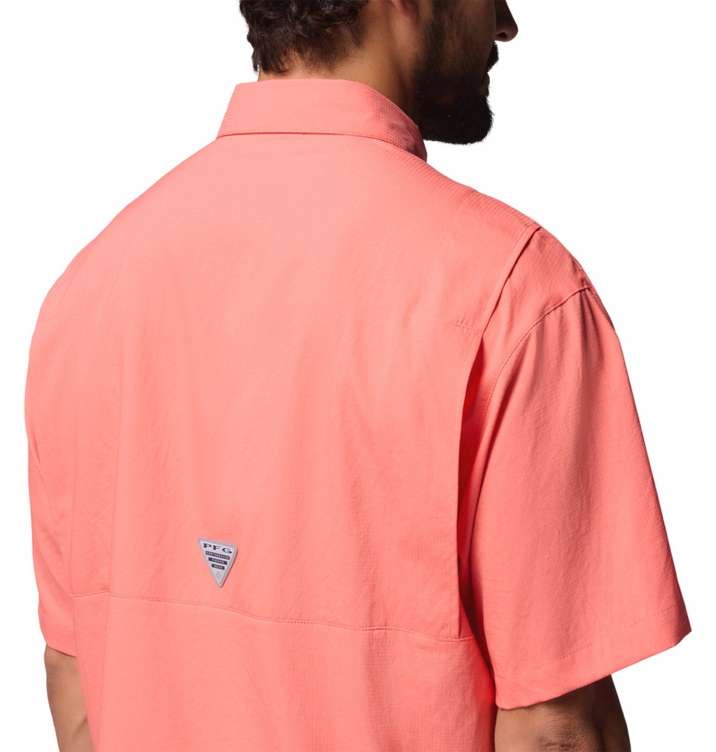 Columbia Men Orange Omni-Shade Tamiami II Short Sleeve Shirt