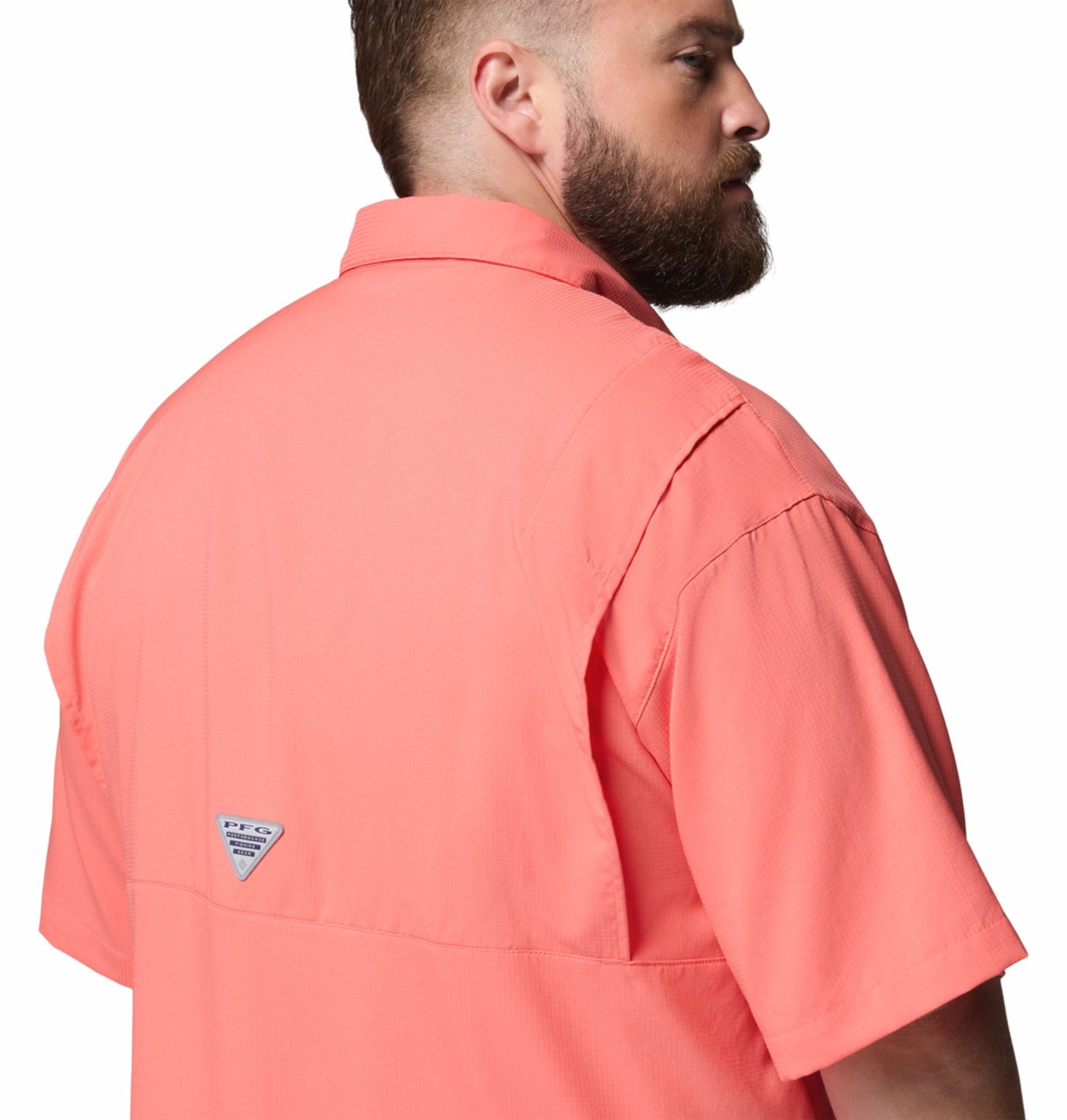 Columbia Men Orange Omni-Shade Tamiami II Short Sleeve Shirt