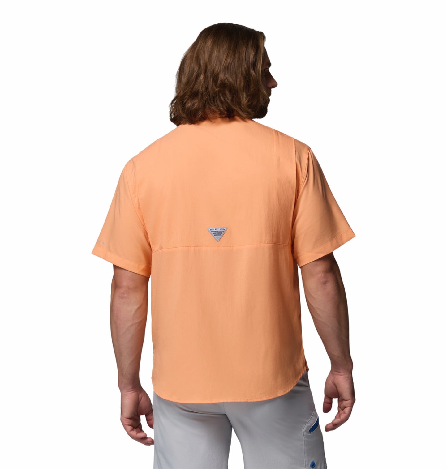 Columbia Men Peach Omni-Shade Tamiami II Short Sleeve Shirt