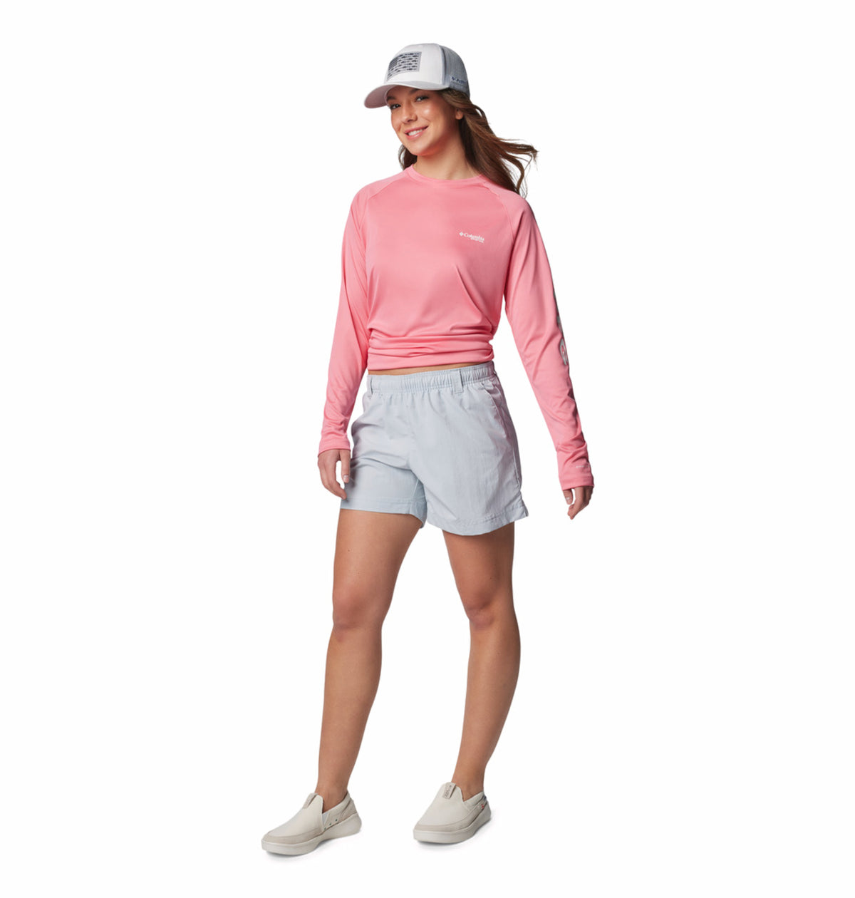 Columbia Women's Grey Omni-Shade Waterproof Hiking Shorts