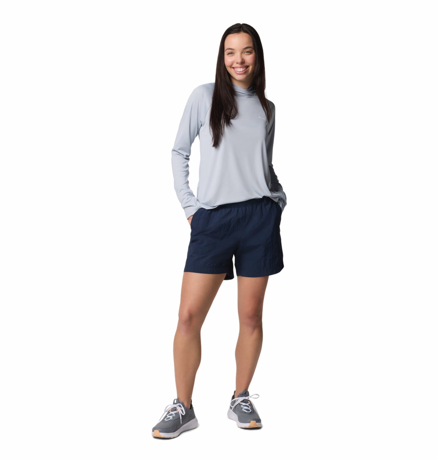 Columbia Women Navy Blue Omni-Shade W Backcast II Short