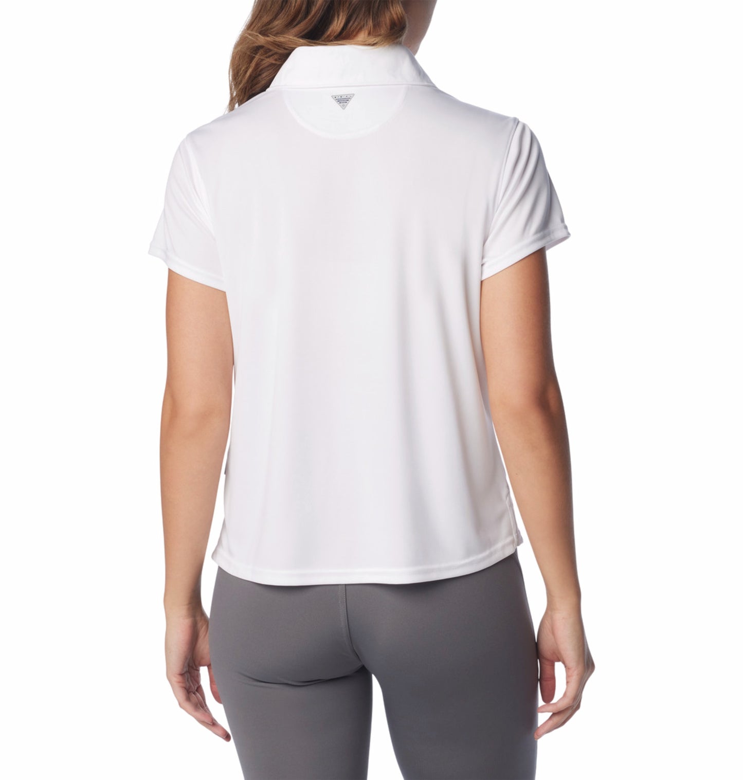 Columbia Women White Omni-Shade Tidal Polo Tshirt