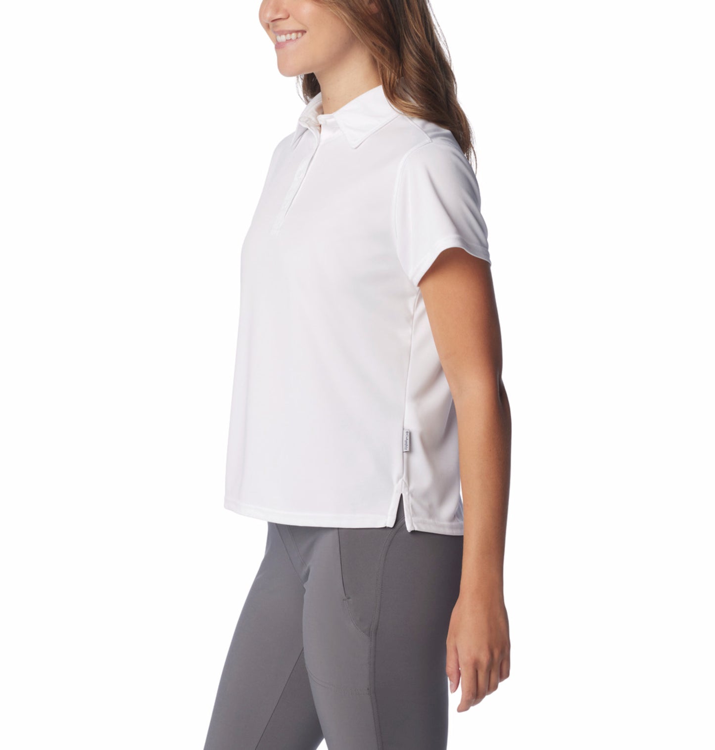 Columbia Women White Omni-Shade Tidal Polo Tshirt