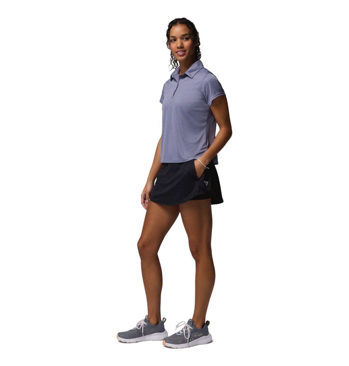 Columbia Women Blue Omni-Shade Tidal Polo Tshirt