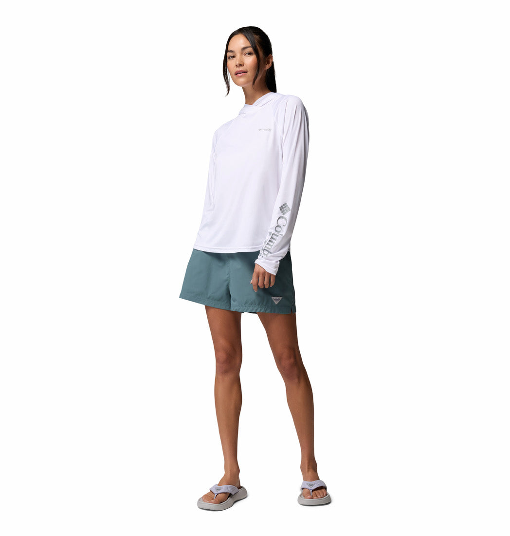 Columbia Women Green Omni-Shade Rugged Water Shorts