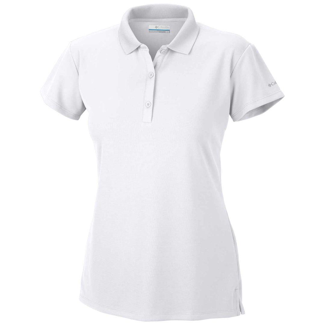 Columbia Women White Innisfree SS Polo T-Shirt