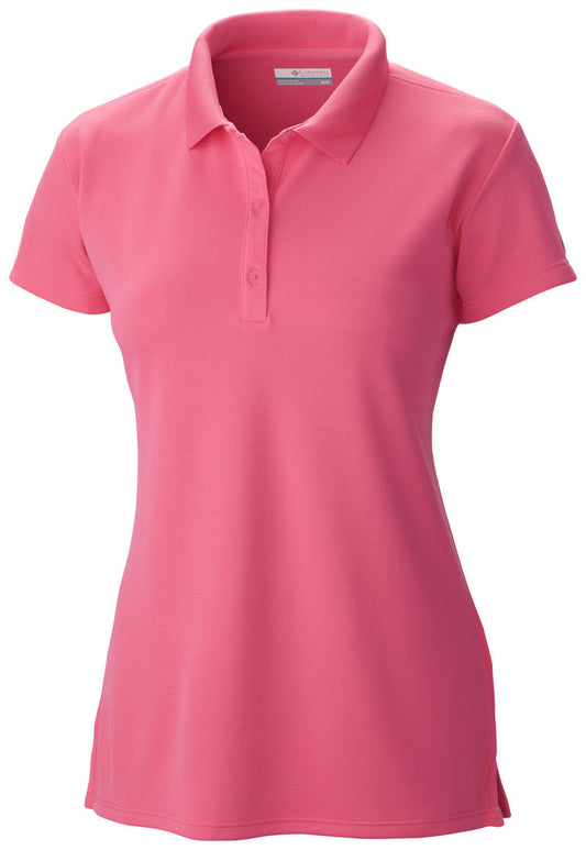 Columbia Women Red Innisfree SS Polo T-Shirt