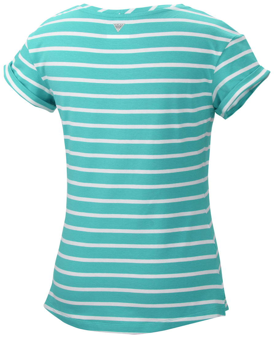 Columbia Women Yellow Omni-Wick Reel Beauty II Tshirt