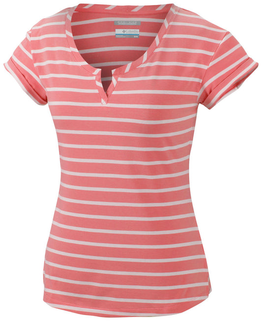 Columbia Women Red Reel Beauty II Short Sleeve T-Shirt