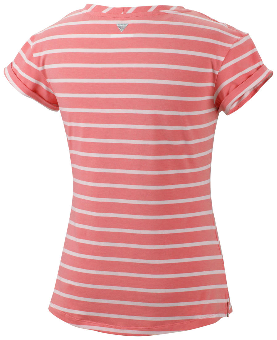 Columbia Women Red Reel Beauty II Short Sleeve T-Shirt