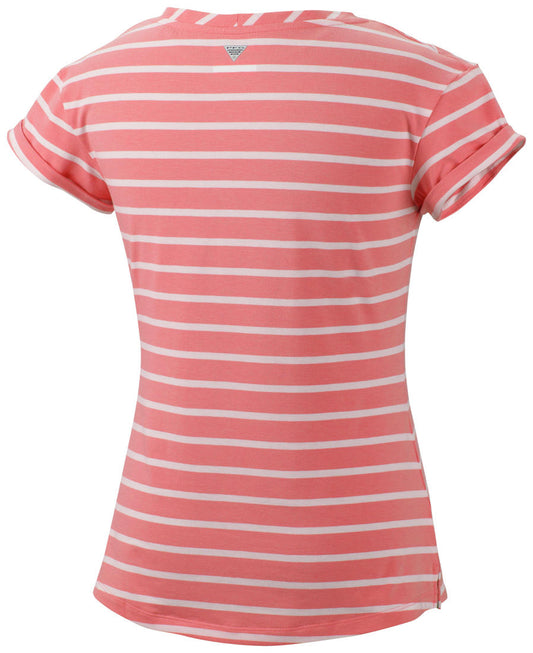 Columbia Women Red Reel Beauty II Short Sleeve T-Shirt