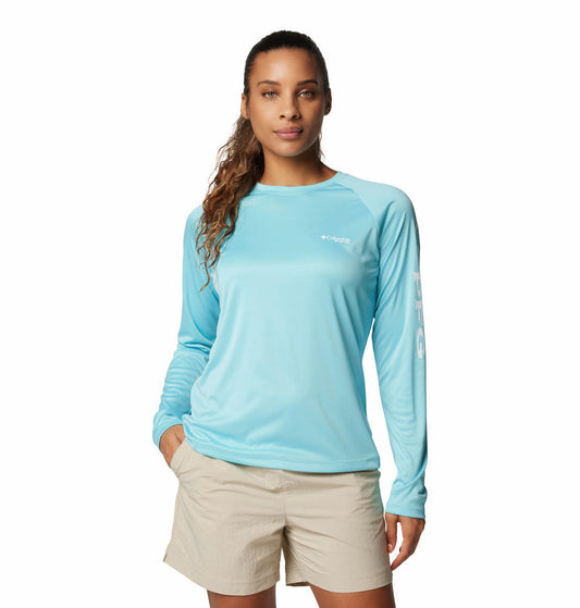 Columbia Womens Blue Tidal Tee II Long Sleeve