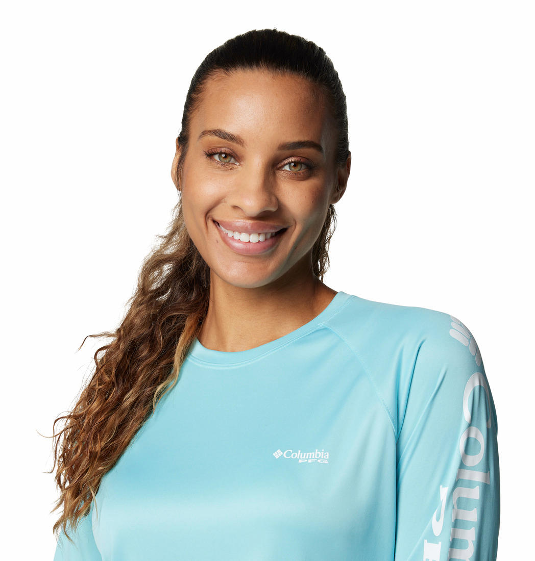 Columbia Womens Blue Tidal Tee II Long Sleeve