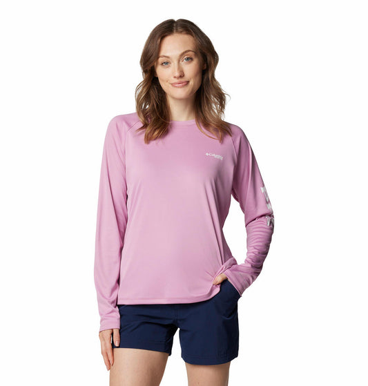 Columbia Womens Purple Tidal Tee II Long Sleeve