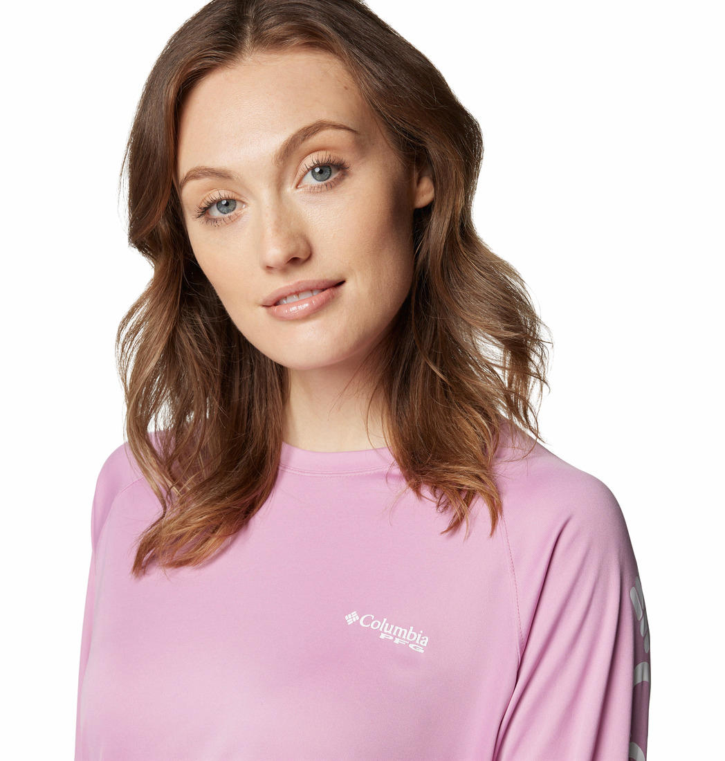 Columbia Womens Purple Tidal Tee II Long Sleeve