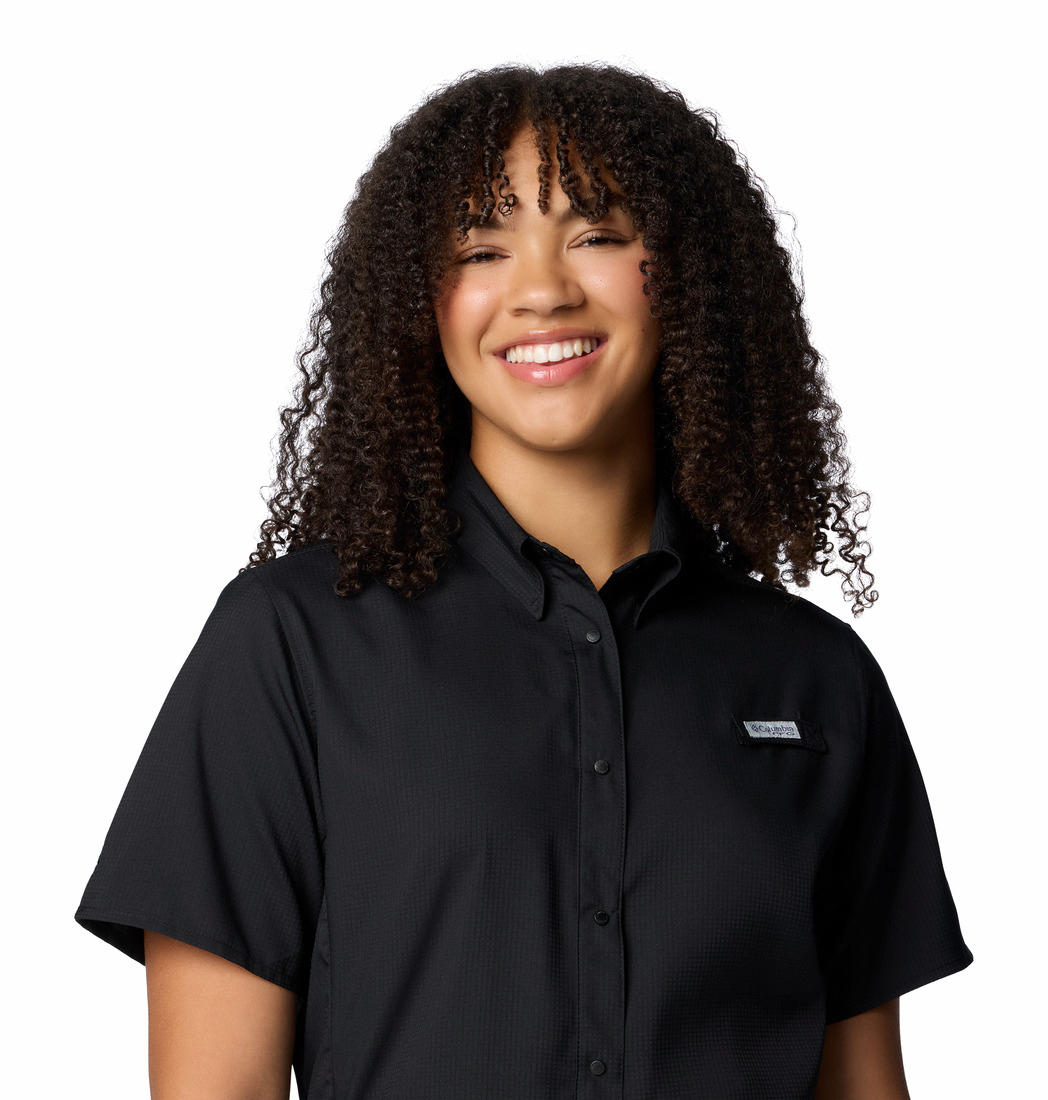 Columbia Womens Black Womens Tamiami II Short Sleeve Shirt