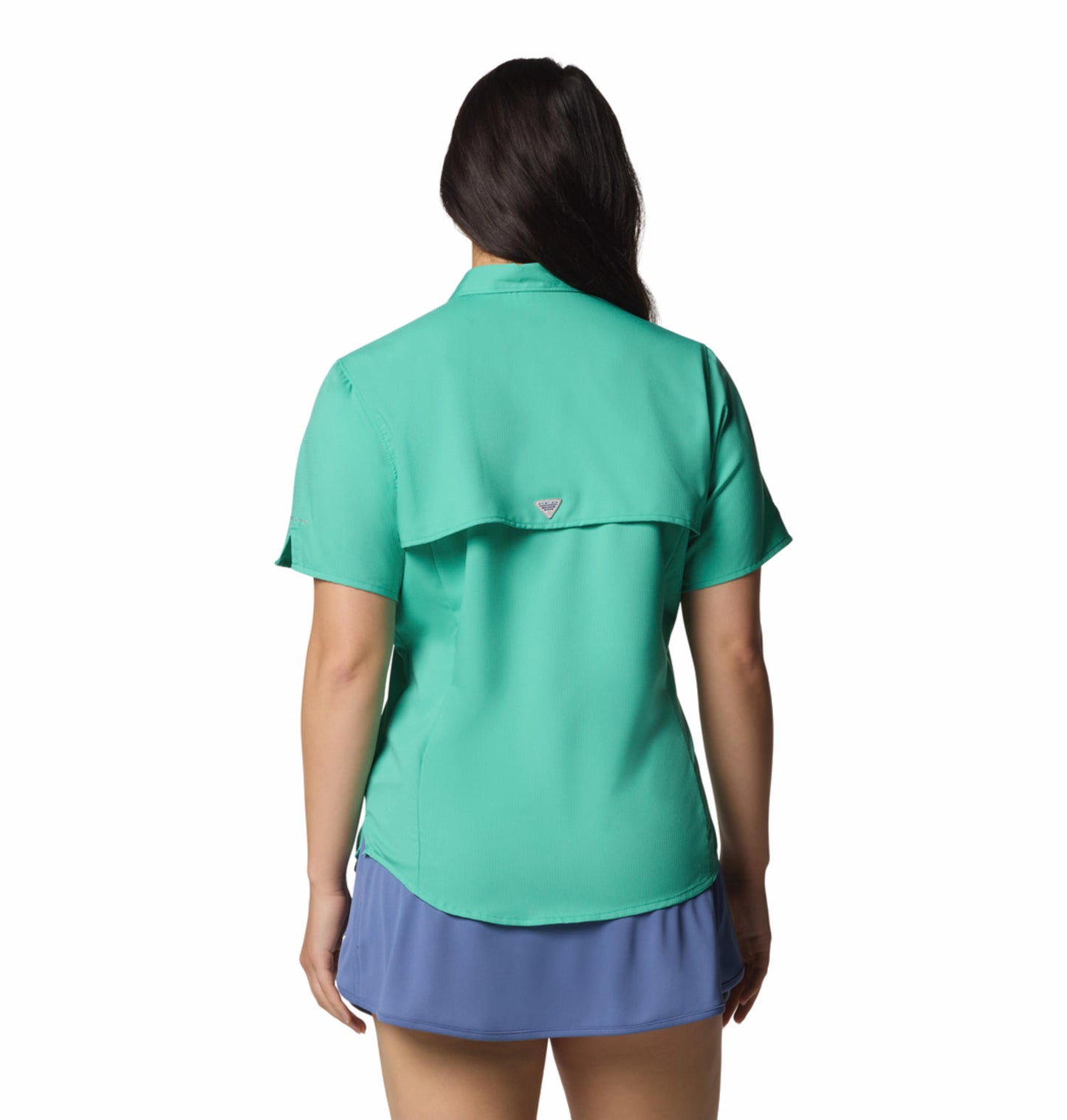Columbia Womens Teal Omni-Shade Womens Tamiami II Short Sleeve Shirt