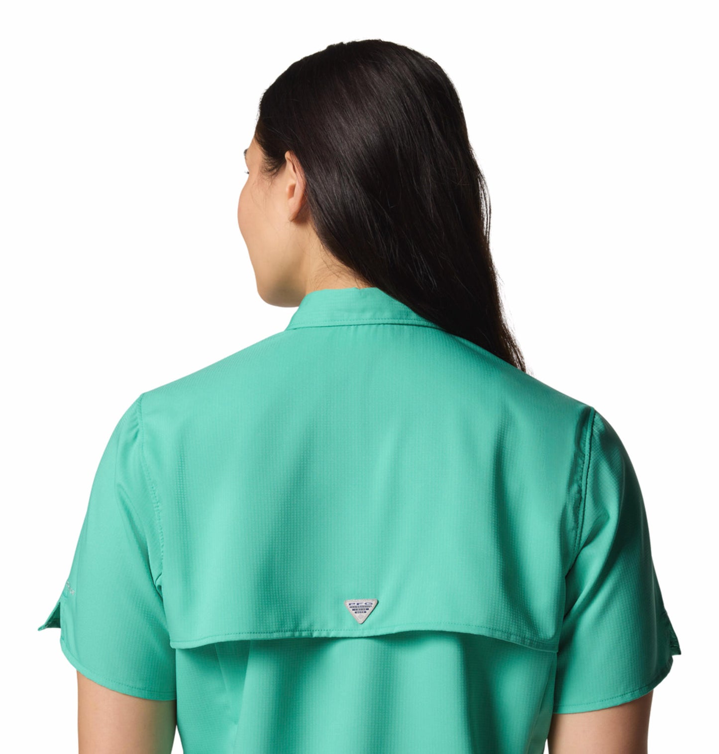 Columbia Womens Teal Omni-Shade Womens Tamiami II Short Sleeve Shirt