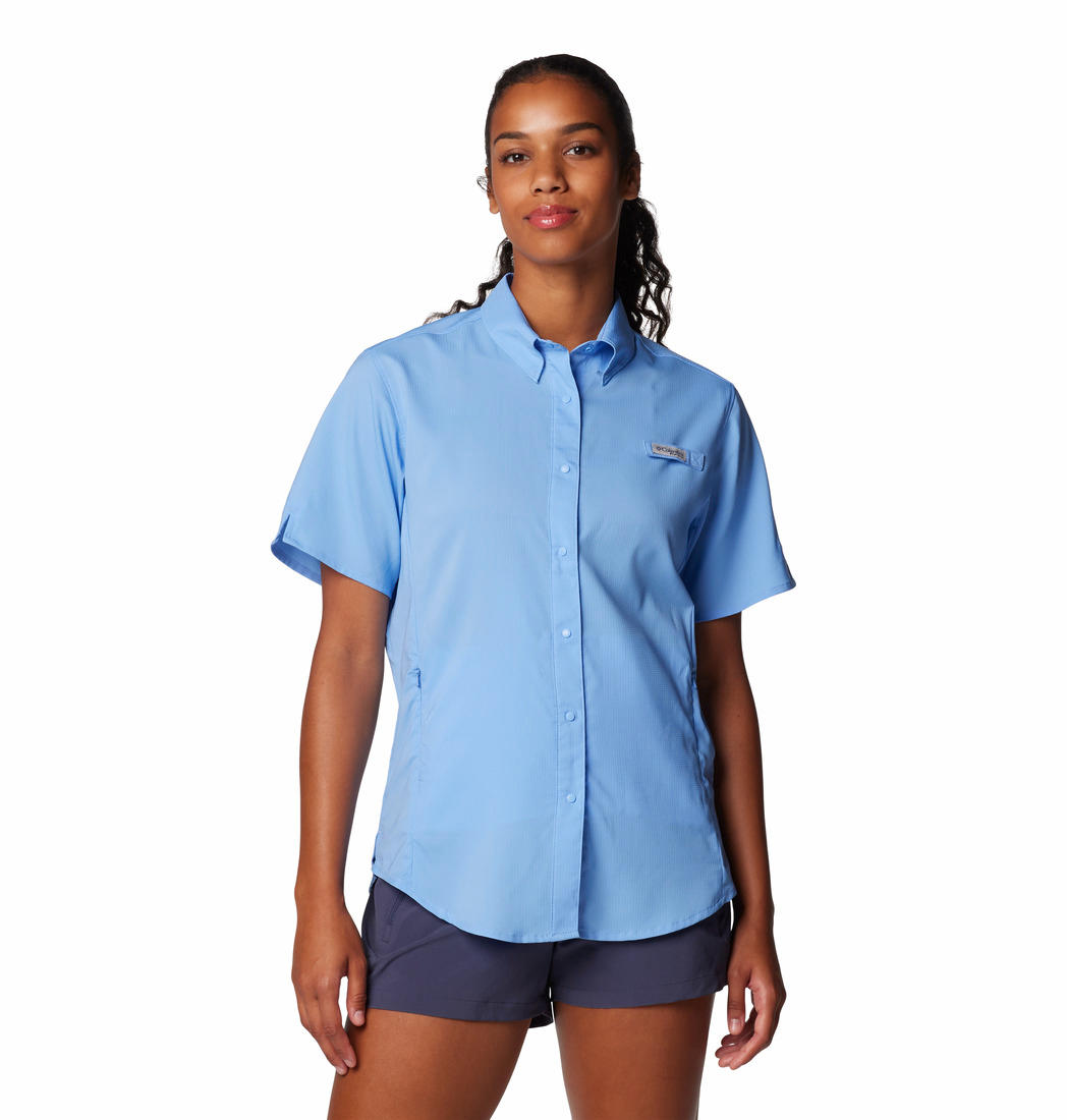 Columbia Womens Blue Womens Tamiami II Short Sleeve Shirt