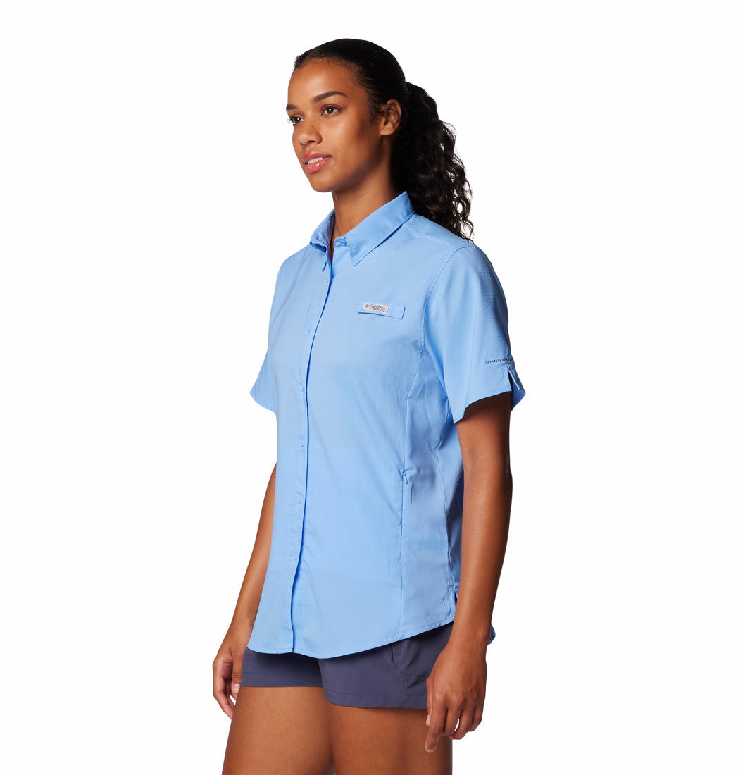 Columbia Womens Blue Womens Tamiami II Short Sleeve Shirt
