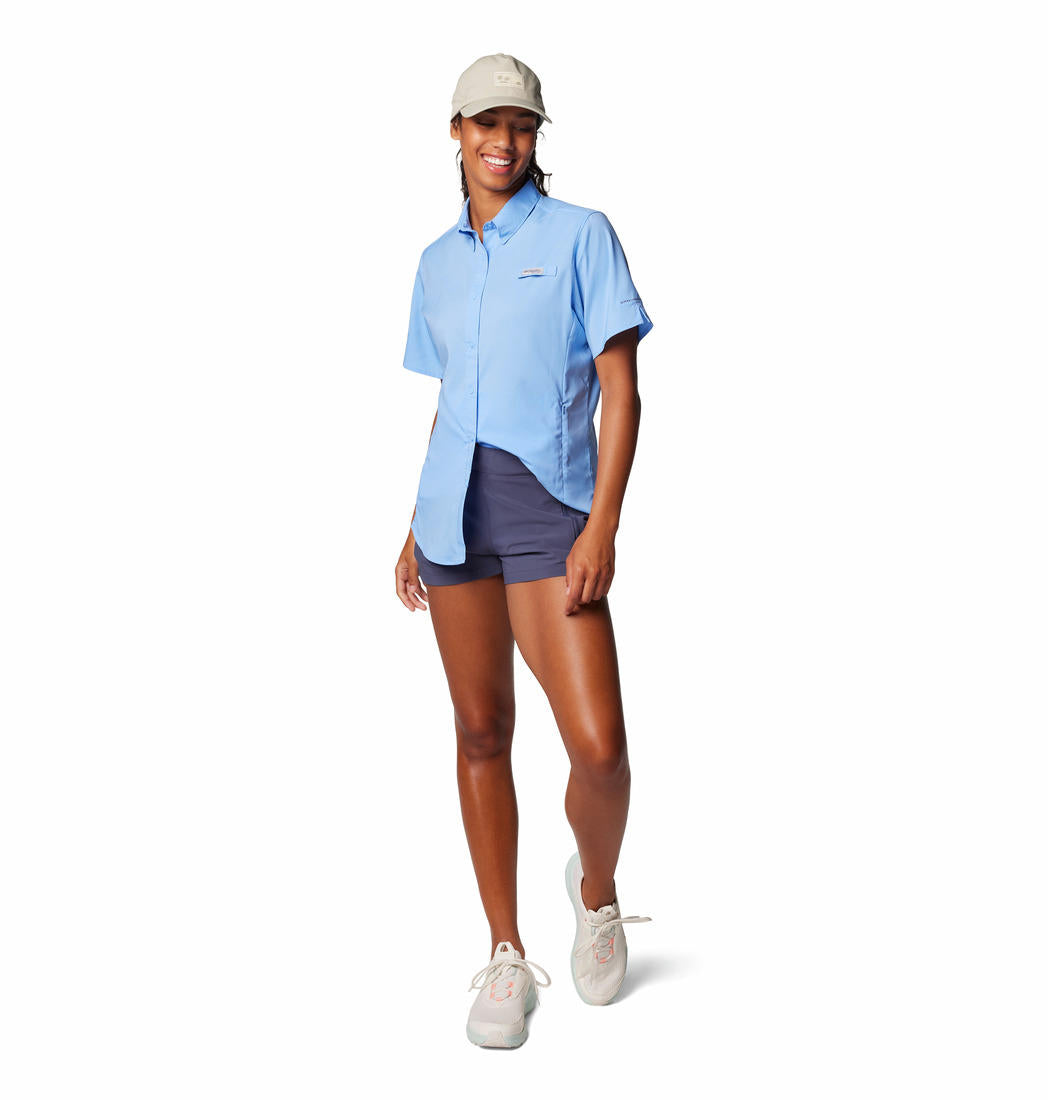 Columbia Womens Blue Womens Tamiami II Short Sleeve Shirt