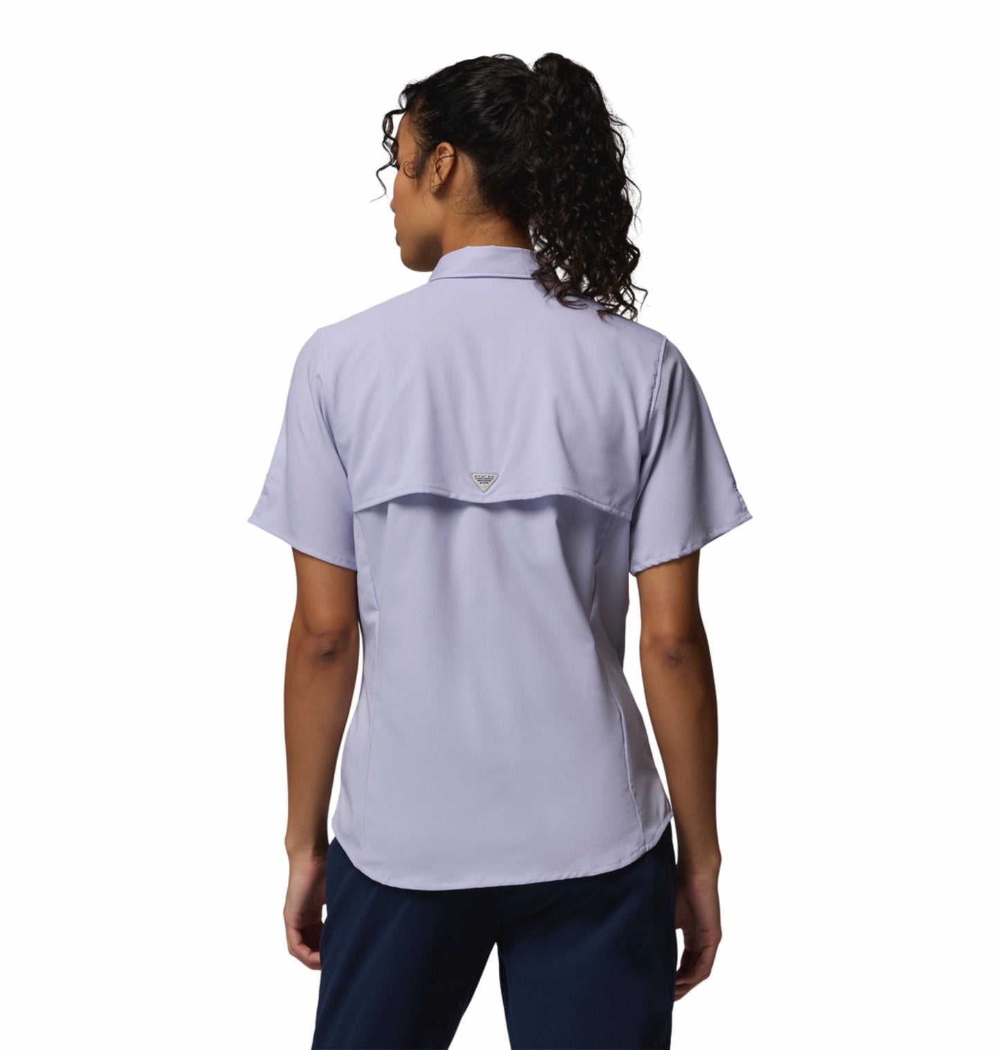 Columbia Women Blue Omni-Shade Tamiami II Short Sleeve Shirt
