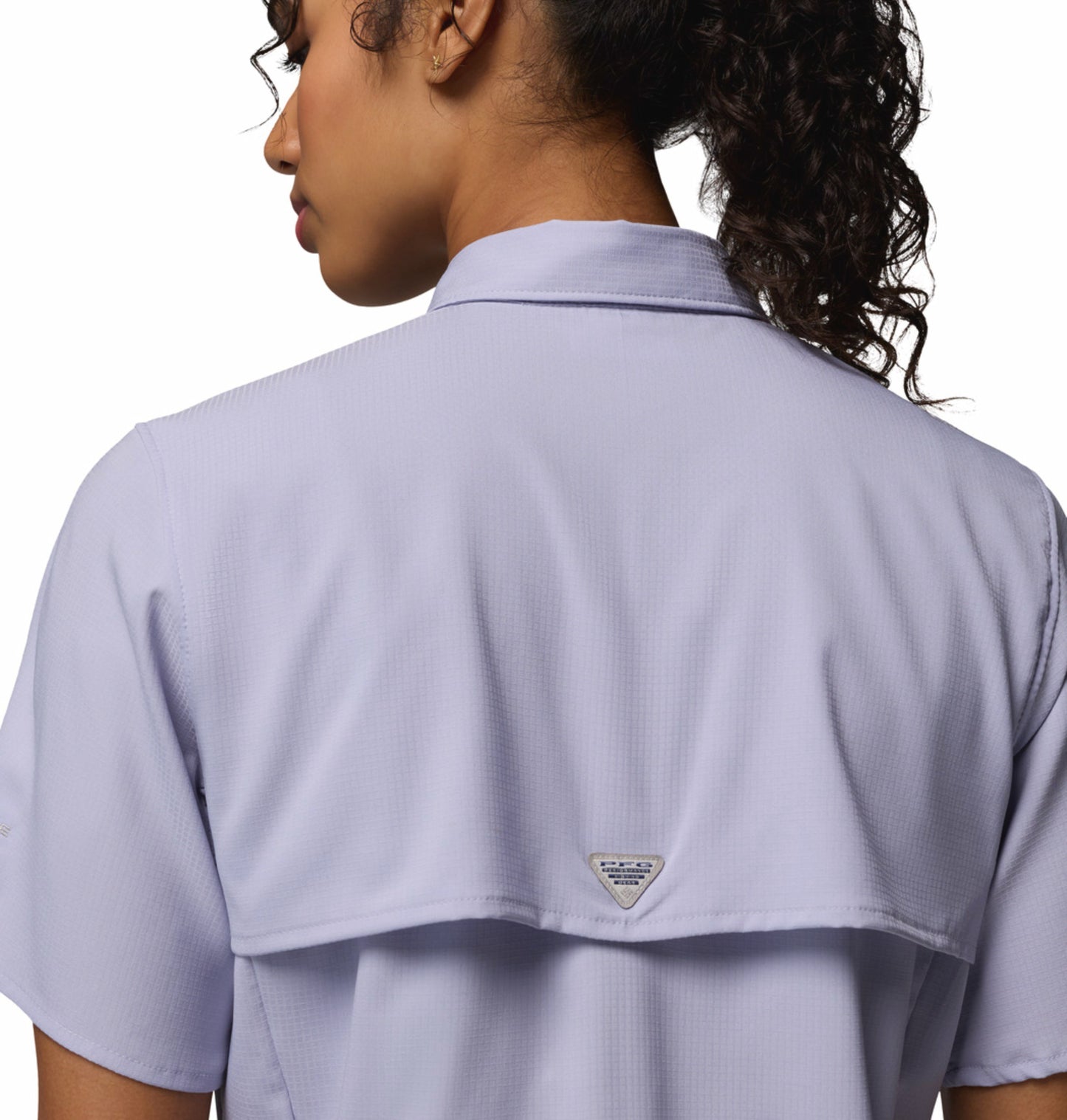 Columbia Women Blue Omni-Shade Tamiami II Short Sleeve Shirt
