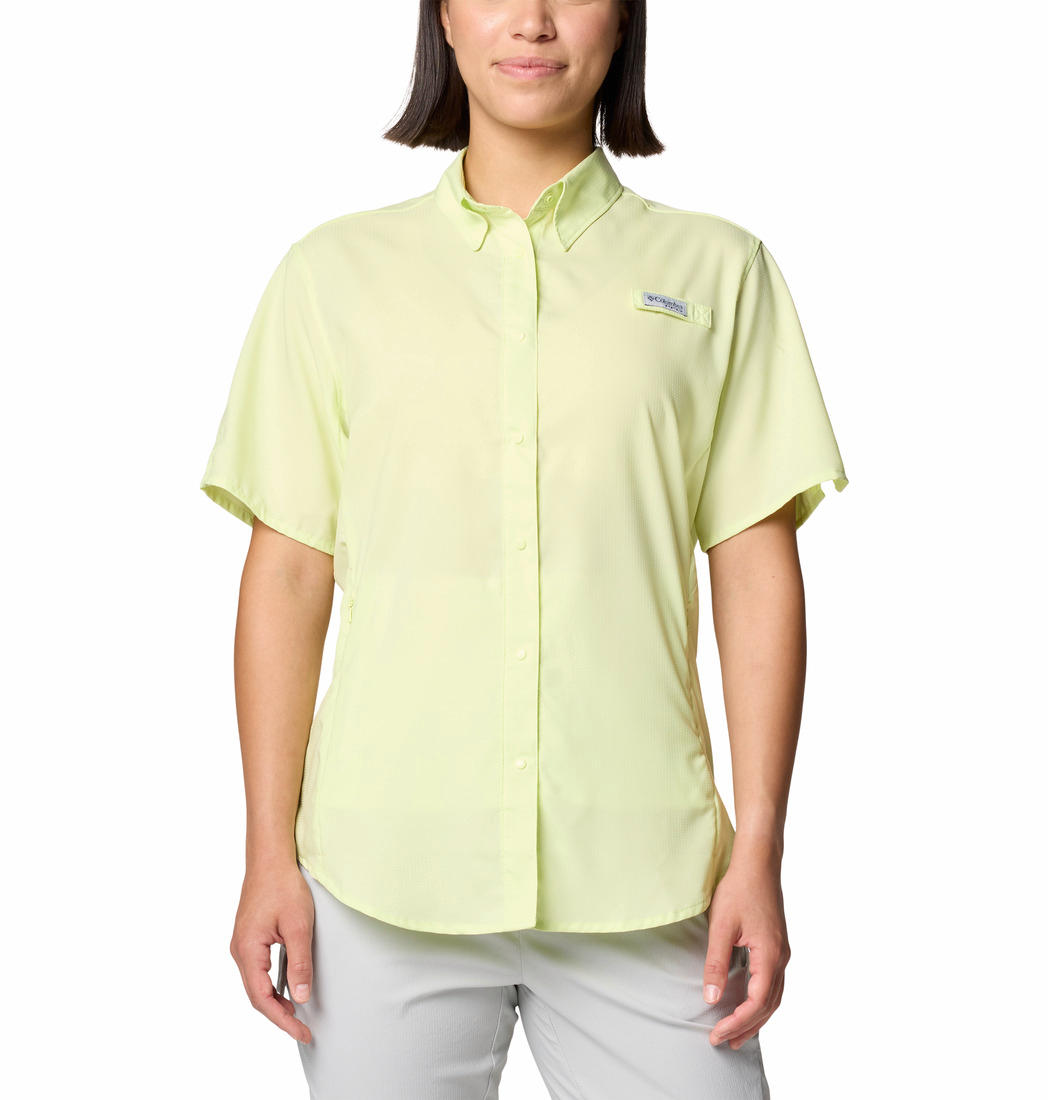 Columbia Womens Yellow Womens Tamiami II Short Sleeve Shirt