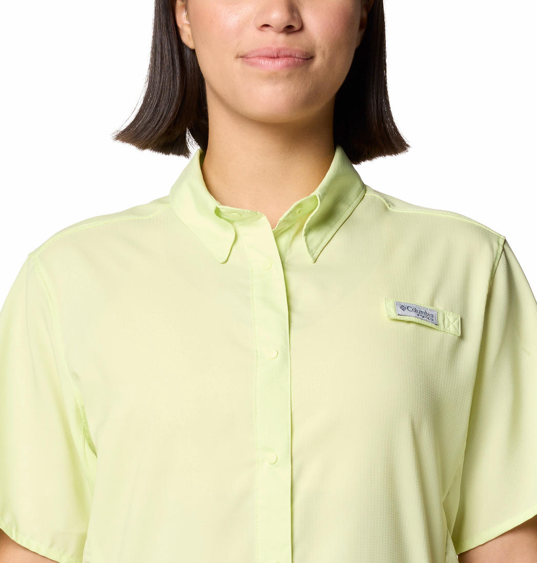 Columbia Womens Yellow Womens Tamiami II Short Sleeve Shirt