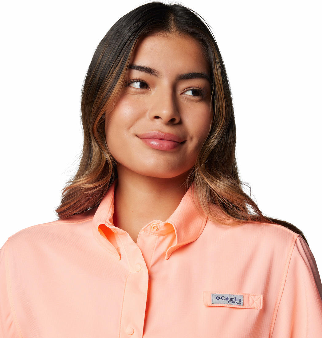 Columbia Womens Orange Womens Tamiami II Short Sleeve Shirt