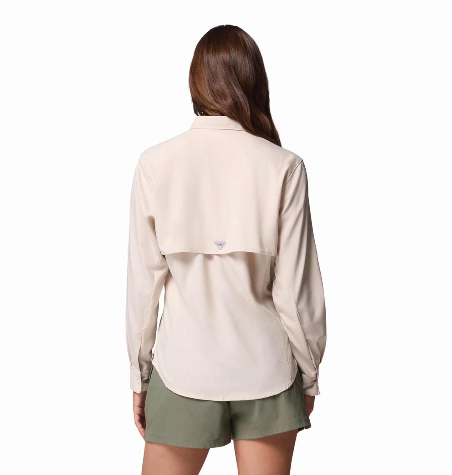 Columbia Women Beige Omni-Shade Tamiami II Long Sleeve Shirt