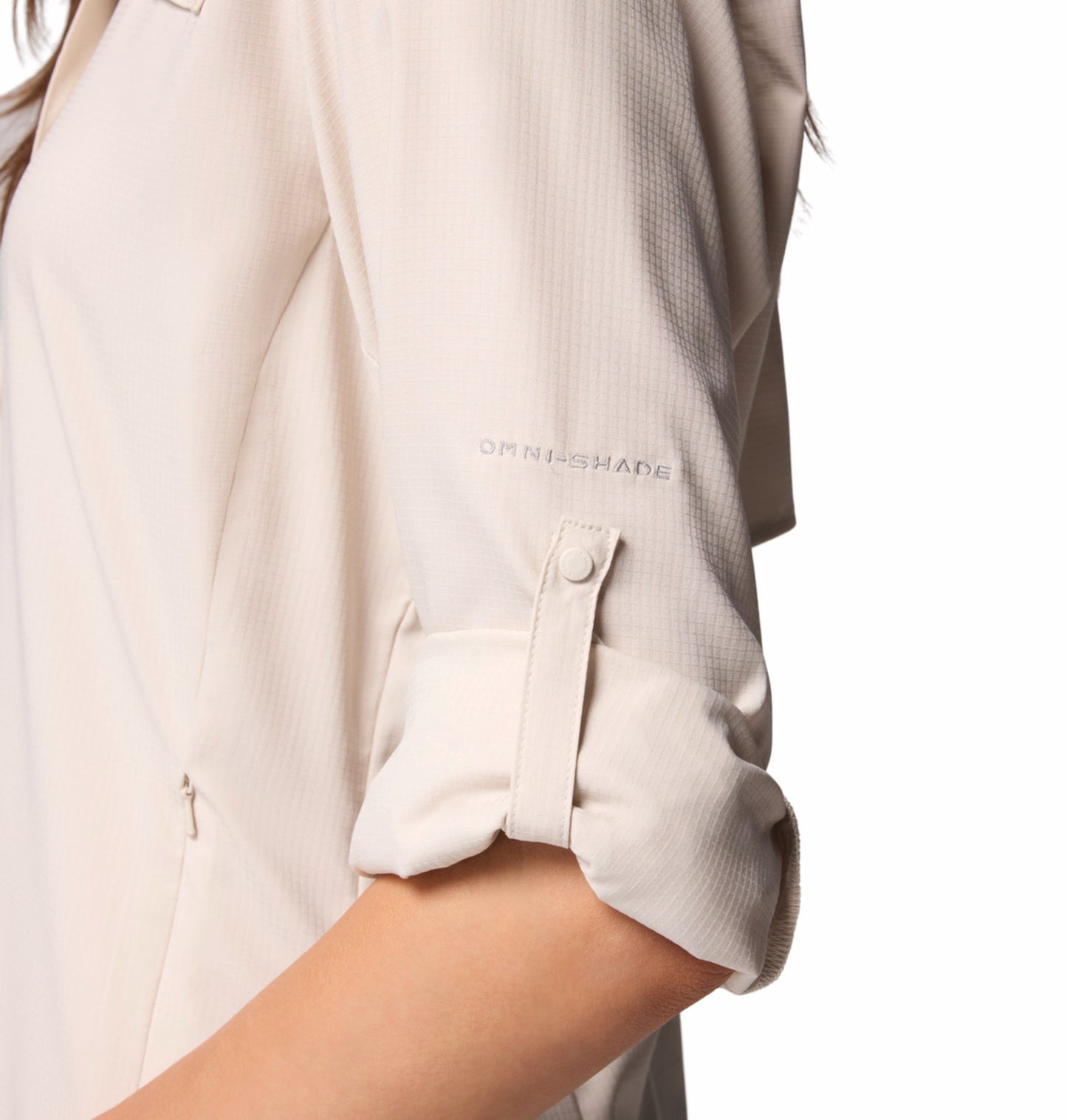 Columbia Women Beige Omni-Shade Tamiami II Long Sleeve Shirt