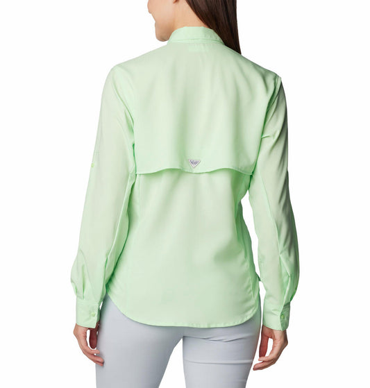 Columbia Women Green Omni-Wick Tamiami II Long Sleeve Shirt