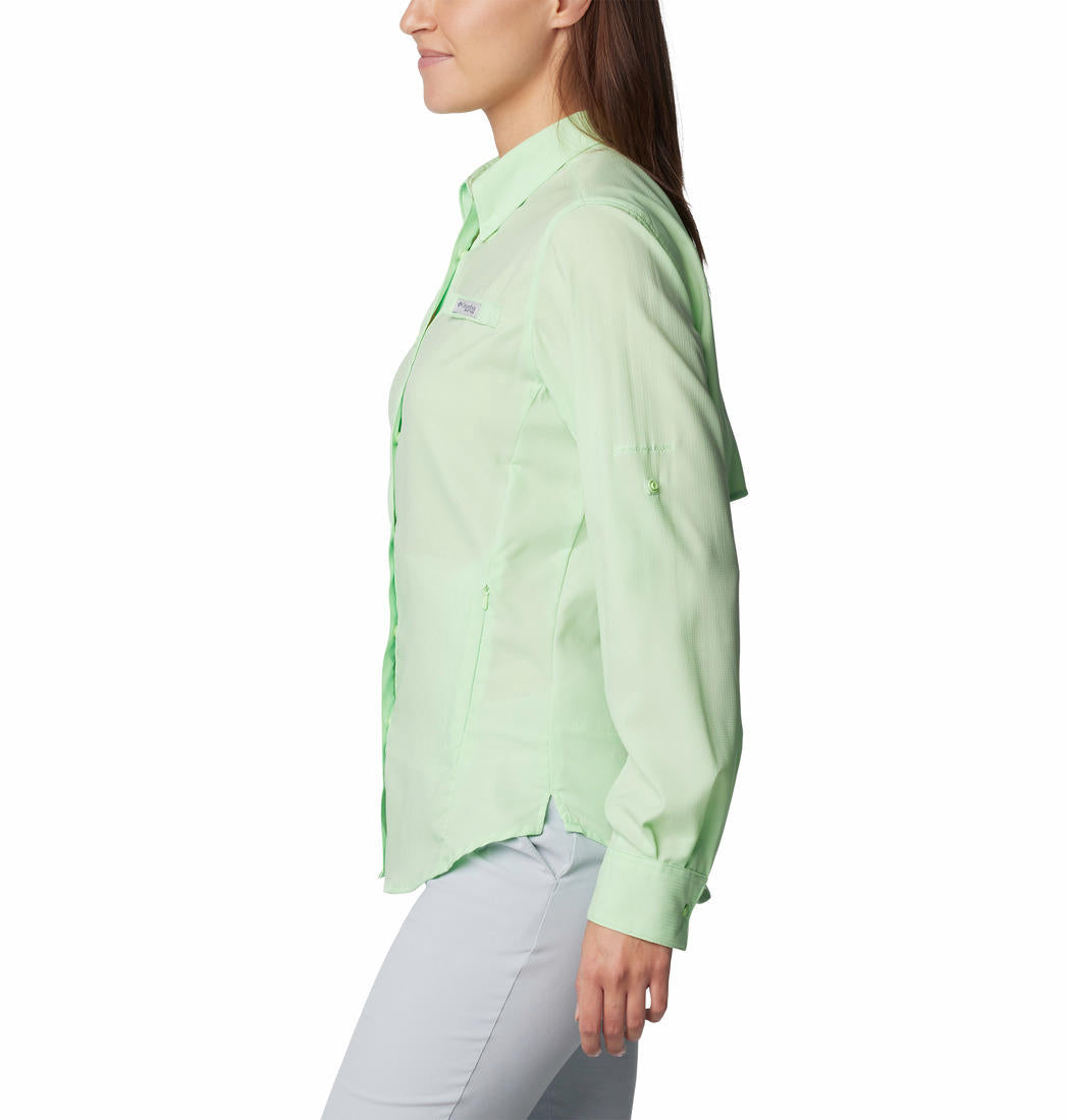 Columbia Women Green Omni-Wick Tamiami II Long Sleeve Shirt