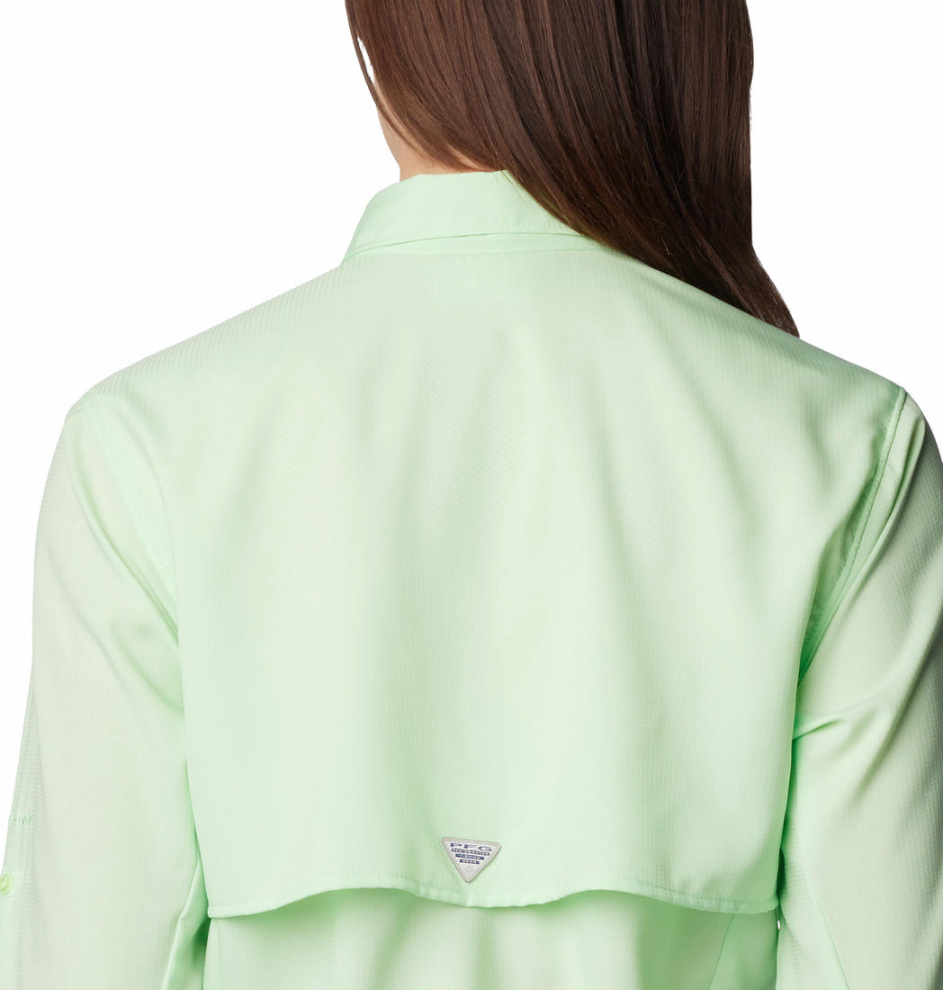 Columbia Women Green Omni-Wick Tamiami II Long Sleeve Shirt