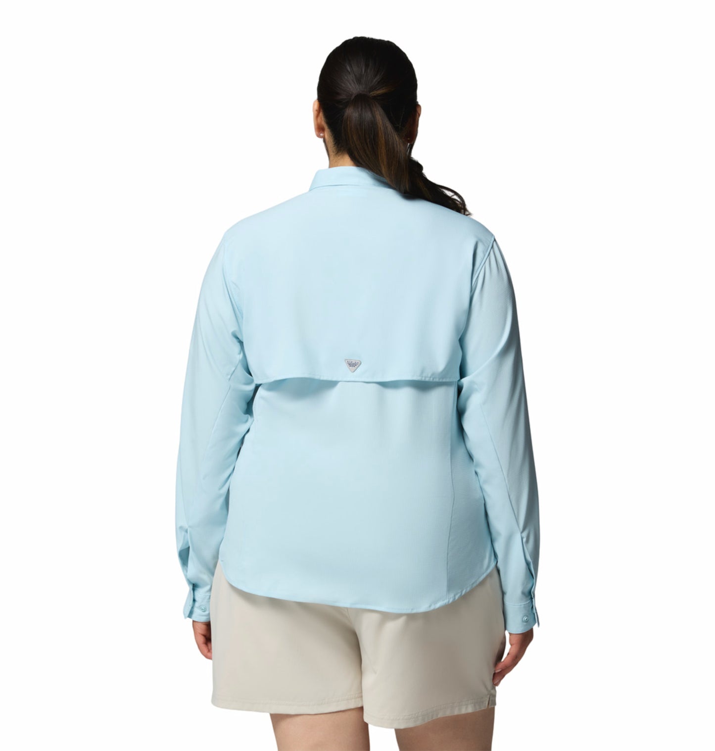 Columbia Women Blue Omni-Shade Tamiami II Long Sleeve Shirt