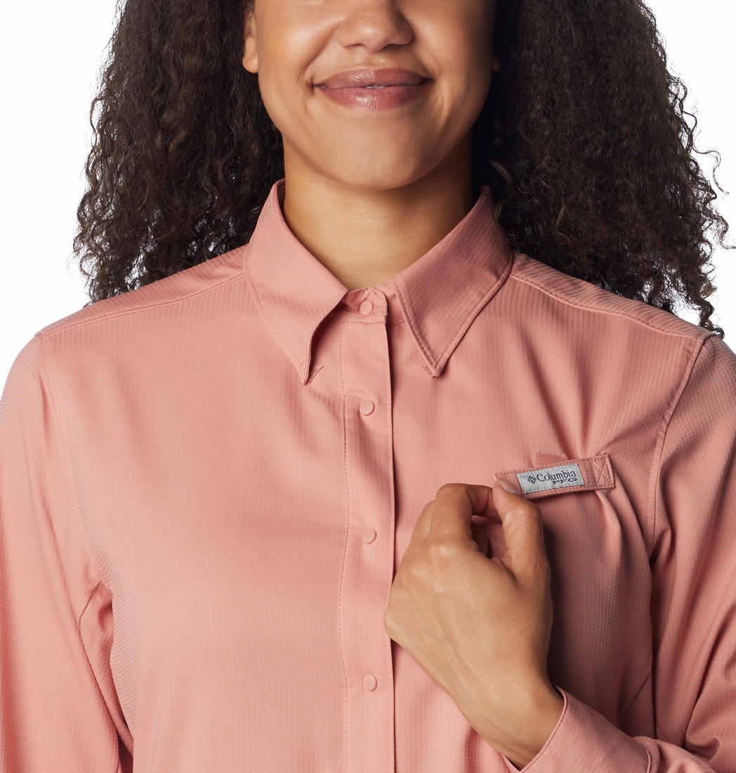 Columbia Women Red Womens Tamiami II LS Shirt