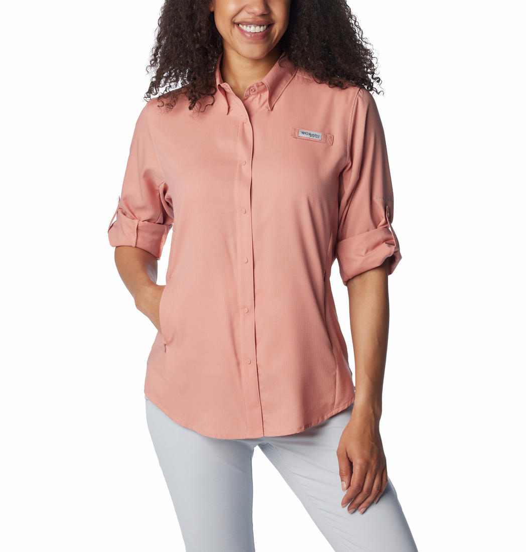 Columbia Women Red Womens Tamiami II LS Shirt