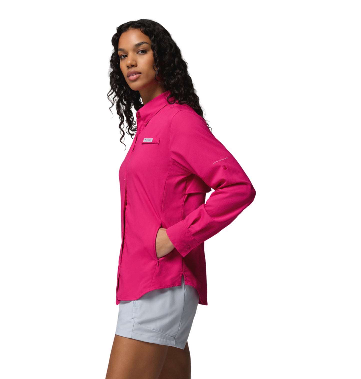 Columbia Women’s Pink Omni-Shade Tamiami II Long Sleeve Shirt