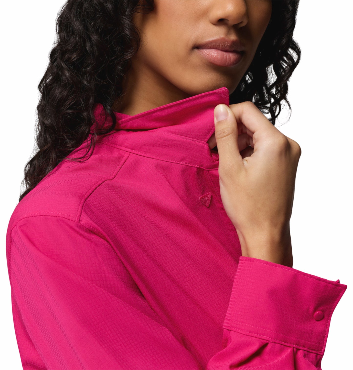 Columbia Women Pink Omni-Shade Tamiami II Long Sleeve Shirt