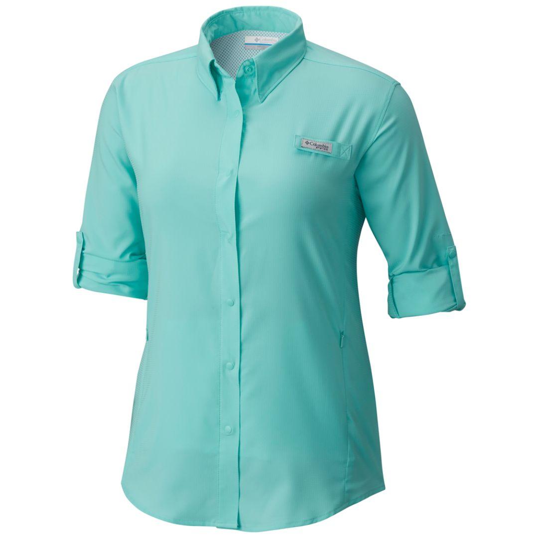 Columbia Women Blue Womens Tamiami II Long Sleeve Shirt