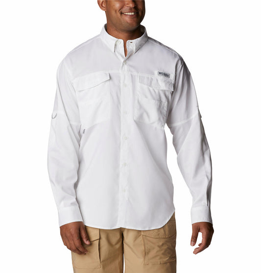 Columbia Men White Columbia Men Blood and Guts IV Woven Long Sleeve Shirt