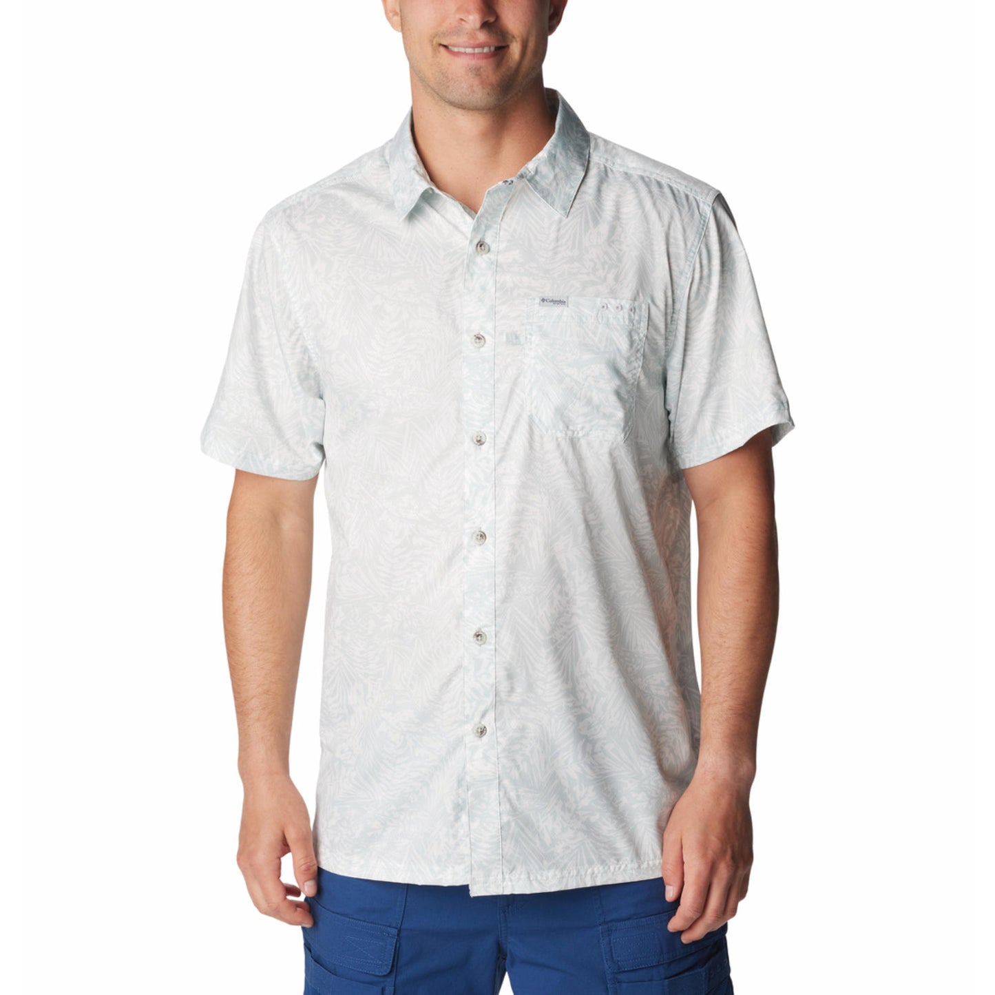 Columbia Mens Black Super Slack Tide Camp Shirt