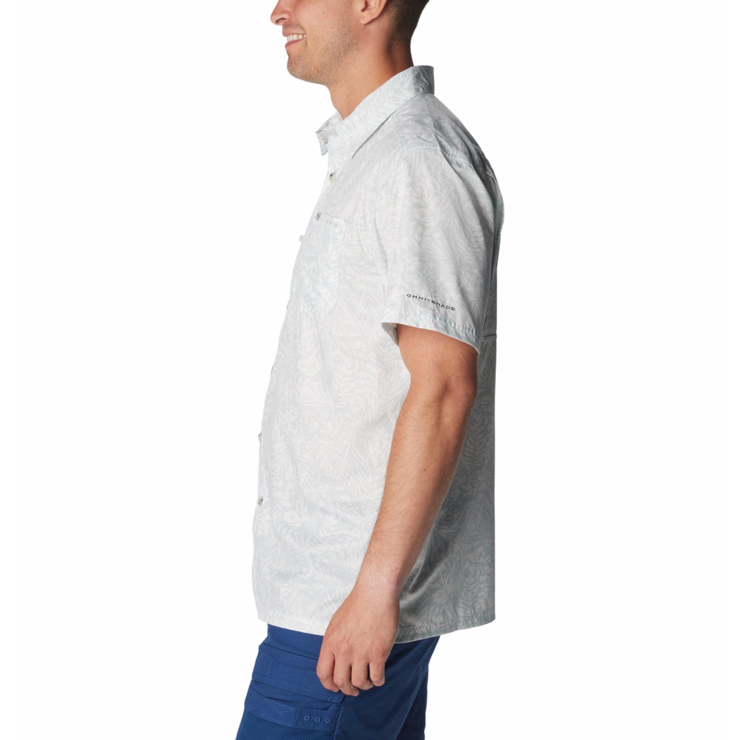 Columbia Mens Black Super Slack Tide Camp Shirt