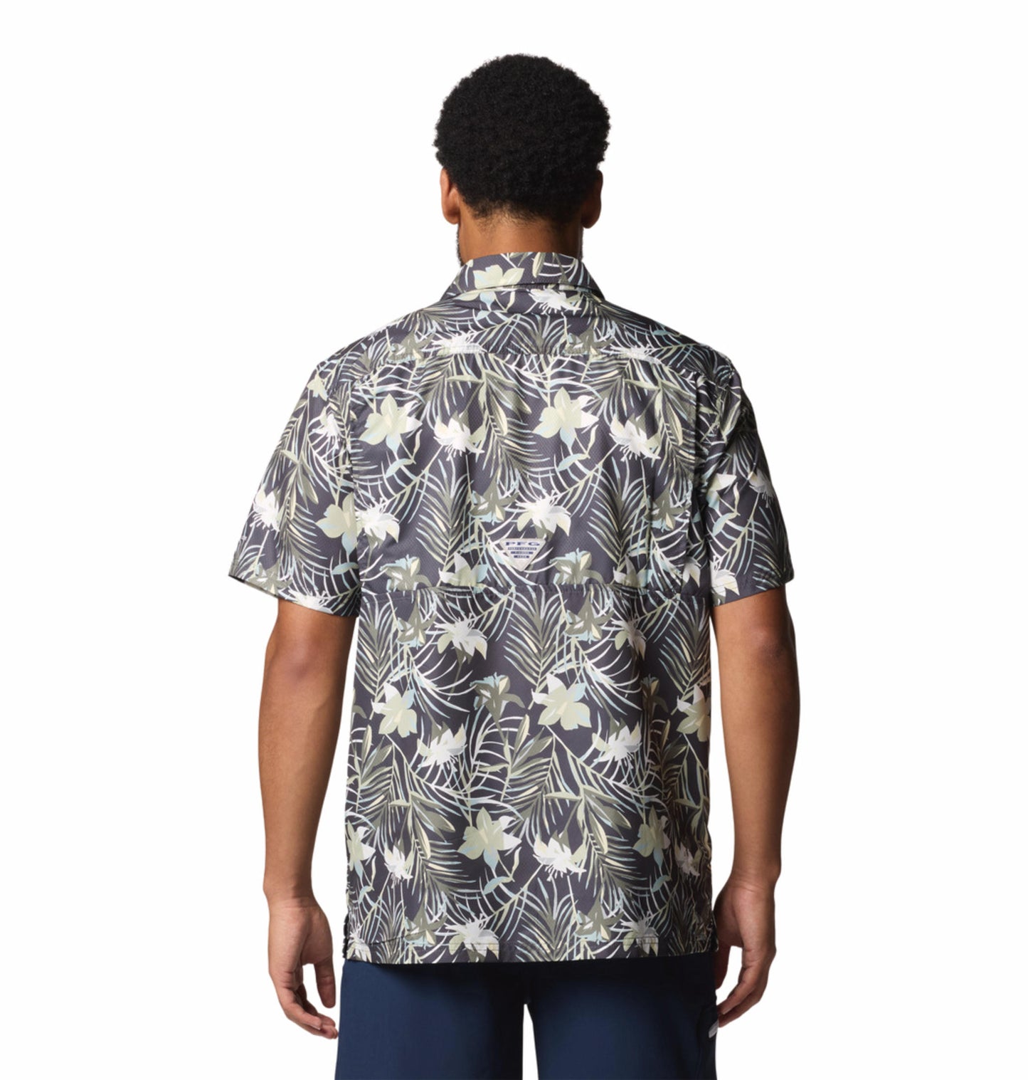 Columbia Mens Grey Omni-Wick Super Slack Tide Camp Shirt
