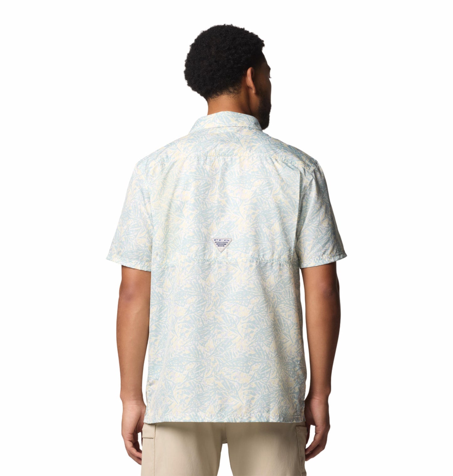 Columbia Mens White Omni-Wick Super Slack Tide Camp Shirt