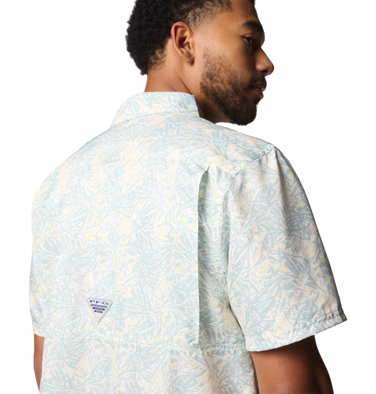 Columbia Mens White Omni-Wick Super Slack Tide Camp Shirt