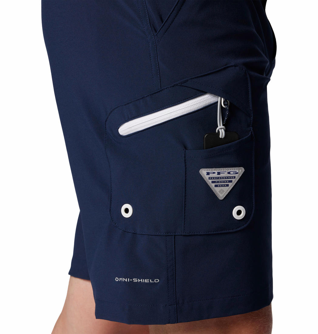 Columbia Mens Blue Omni Shade Terminal Tackle II Short